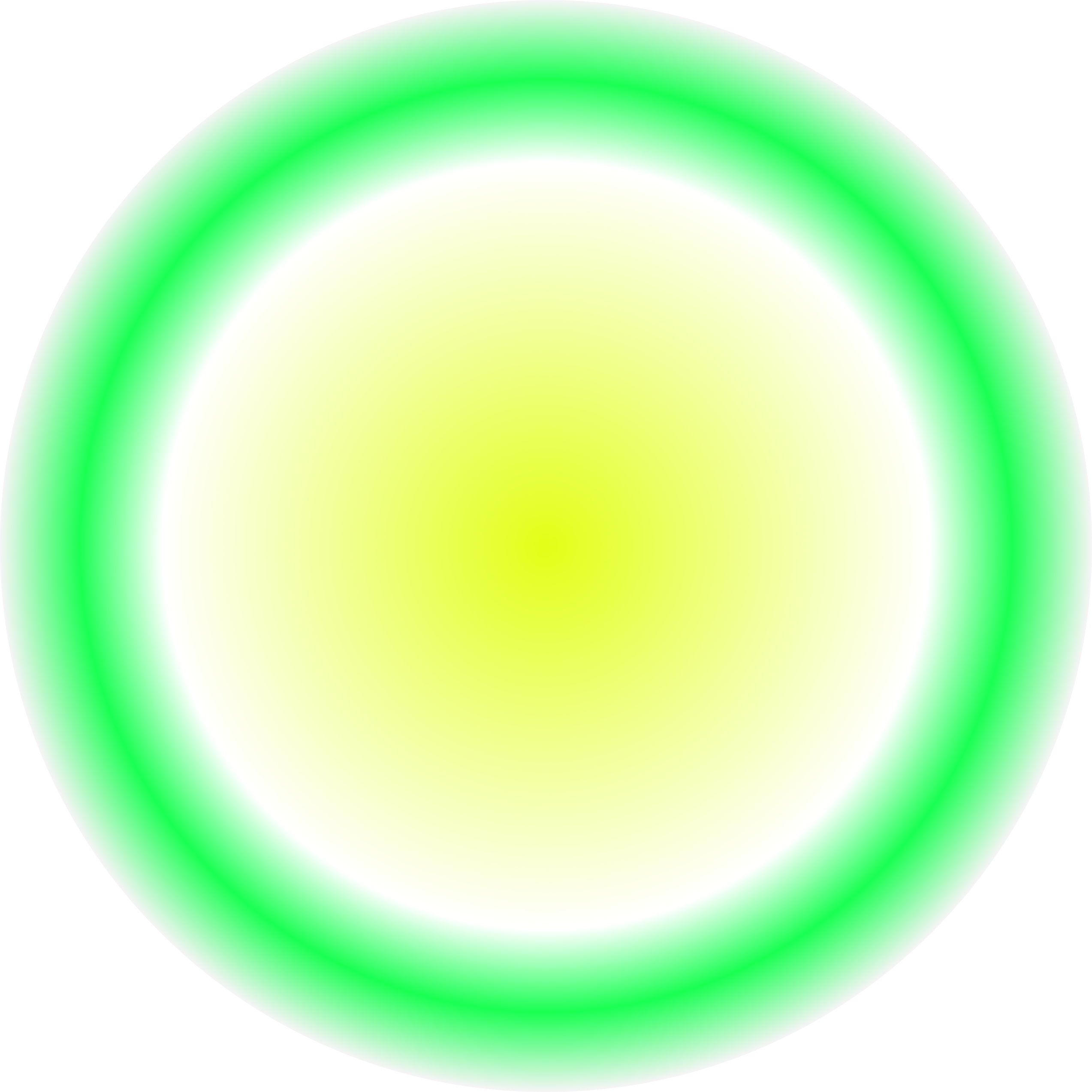 a light green and yellow glowing sphere